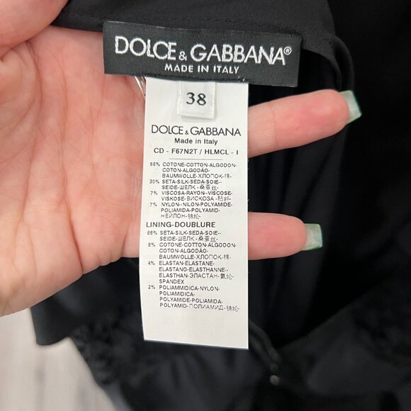 $2600 NWT Dolce&Gabbana Black Lace Embroidered Mini Dress size IT 38/2 - Picture 10 of 10